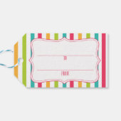 Helle Spirituosen farbenfrohe Weihnachtsgeschenke Geschenkanhänger (Rückseite Horizontal)