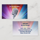 Helle Spritzen-Musiker-Diskjockey-Mikrofon-Karten Visitenkarte (Vorne/Hinten)