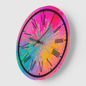 Helle Spritzer Uhr in römischen Zahlen (Winkel)