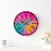 Helle Spritzer Uhr in römischen Zahlen (Zuhause)