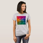 Helle Stahlfarbe Moderne Vorlage T-Shirt (Vorne ganz)