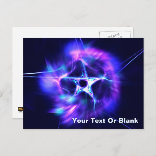 Helle Star Postkarte (Vorne/Hinten)