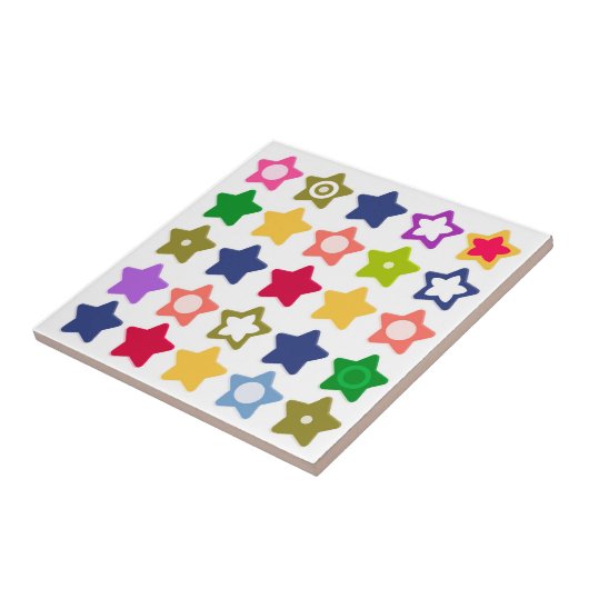 Helle Sterne Fliese (Seite)