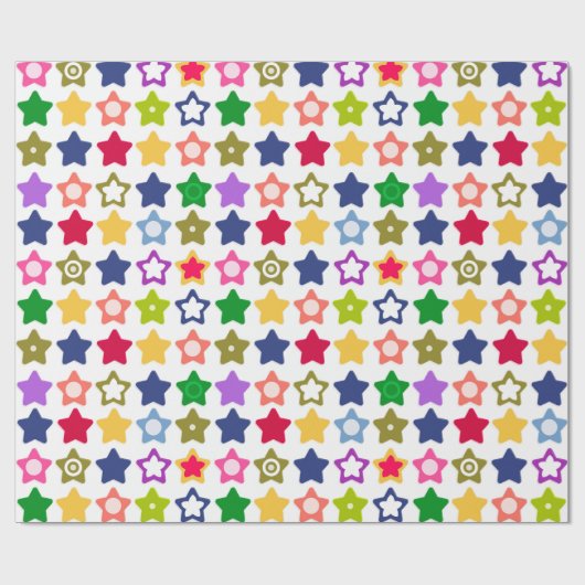 Helle Sterne Geschenkpapier (Flach)