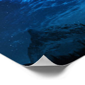 HELLE STERNE IN EINEM DUNKEN UND BLAUEN HIMMEL POSTER (Ecke)