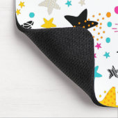 Helle Sterne und Punkte Mousepad (Ecke)