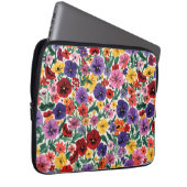Helle Stiefmütterchen im Blumen-Garten-Muster Laptopschutzhülle (Vorne Rechts)