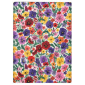 Helle Stiefmütterchen im Blumenmuster für den Früh Klemmbrett (Rückseite)
