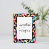 Helle Stifte Rahmen Postkarte (Stehend Vorderseite)