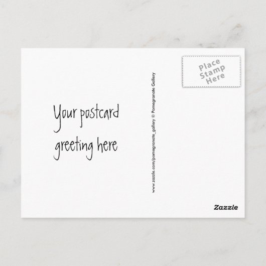 Helle Stifte Rahmen Postkarte (Rückseite)