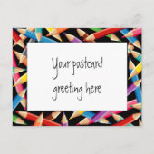 Helle Stifte Rahmen Postkarte (Vorderseite)