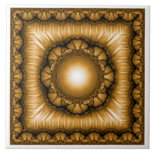 Helle strahlende geometrische Ornamentik Fliese