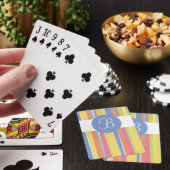 Helle Streifen benutzerdefinierte Monogramm-Spielk Spielkarten (In Situ)