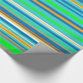 Helle Streifen Geschenkpapier (Ecke)