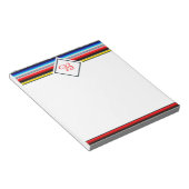 Helle Streifen Notizblock (angewinkelt)