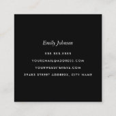 Helle Streifen Quadratische Visitenkarte (Rückseite)