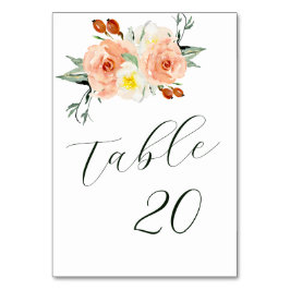 Helle Summer Blume Empfang Tischnummer