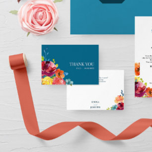 Helle Summer elegante Wedding "Danke" Card Save The Date