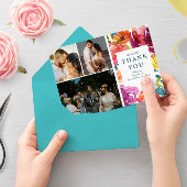 Helle Summer elegante Wedding "Danke" Card Save The Date