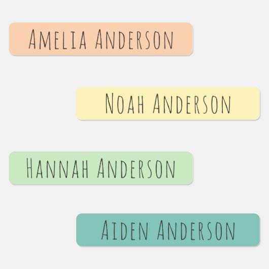 Helle Summer Happy Kids Waterproof Name Labels Etiketten (Gruppe)