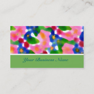 Helle Summer Haze Floral Business Card Visitenkarte