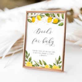 Helle Summer Lemon Babydusche Bücher für Baby Poster