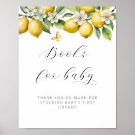 Helle Summer Lemon Babydusche Bücher für Baby Poster