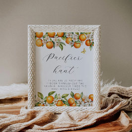 Helle Summer Orange Baby Showdusche Schnuller Jagd Poster