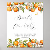 Helle Summer Orange Babydusche Bücher für Baby Poster (Vorne)