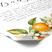Helle Summer Orangen Babydusche Say Baby nicht Poster (Ecke)