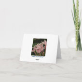 Helle Sumpf Sonnenblumen Danke Karte (Rückseite)