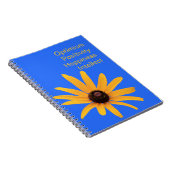 Helle Sun Yellow Petals auf Royal Blue Notizblock (Rechte Seite)