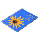 Helle Sun Yellow Petals auf Royal Blue Notizblock (Linke Seite)