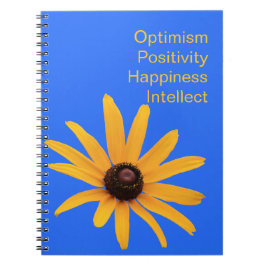 Helle Sun Yellow Petals auf Royal Blue Notizblock