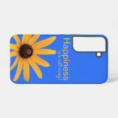 Helle Sun Yellow Petals auf Royal Blue Samsung Galaxy Hülle (Rückseite (Horizontal))