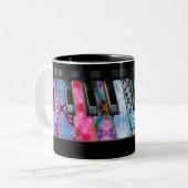 Helle Symphonie der Farbe Zweifarbige Tasse (Vorderseite Links)