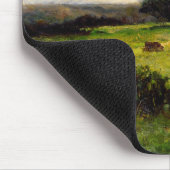 Helle Szene von Rindern bei Stream - Edward Mitche Mousepad (Ecke)