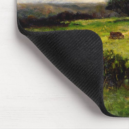 Helle Szene von Rindern bei Stream - Edward Mitche Mousepad (Ecke)