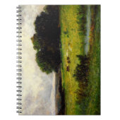 Helle Szene von Rindern bei Stream - Edward Mitche Notizblock (Vorderseite)