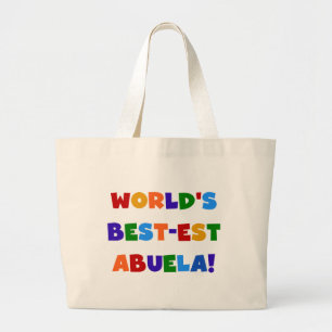 Helle T-Shirts des Gut-est Abuela der Welt Farb Jumbo Stoffbeutel