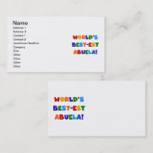 Helle T-Shirts des Gut-est Abuela der Welt Farb Visitenkarte (Vorne/Hinten)