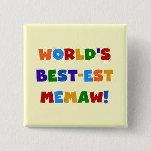 Helle T-Shirts des Gut-est Memaw der Welt Farb Button