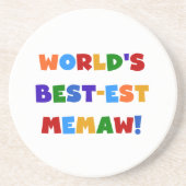 Helle T-Shirts des Gut-est Memaw der Welt Farb Getränkeuntersetzer (Vorne)