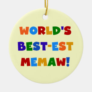 Helle T-Shirts des Gut-est Memaw der Welt Farb Keramik Ornament