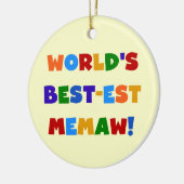 Helle T-Shirts des Gut-est Memaw der Welt Farb Keramik Ornament (Links)