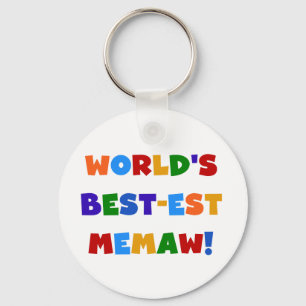 Helle T-Shirts des Gut-est Memaw der Welt Farb Schlüsselanhänger