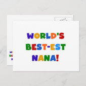 Helle T - Shirts des Gut-est Nana der Welt Farb Postkarte (Vorne/Hinten)