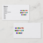 Helle T - Shirts des Gut-est Nana der Welt Farb Visitenkarte (Vorne/Hinten)