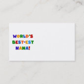 Helle T - Shirts des Gut-est Nana der Welt Farb Visitenkarte (Rückseite)