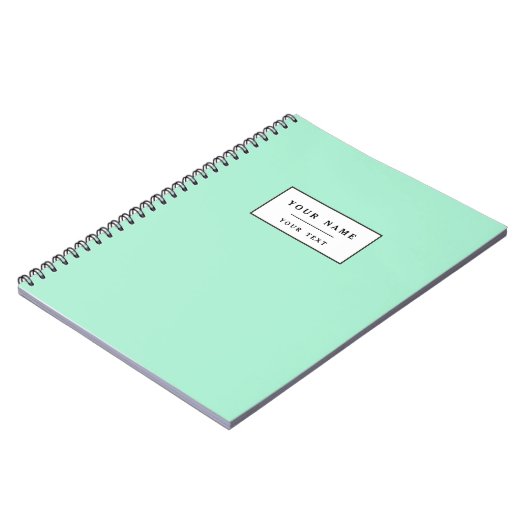Helle tadellose grüne obere Grenze gefärbt Notizblock (Linke Seite)